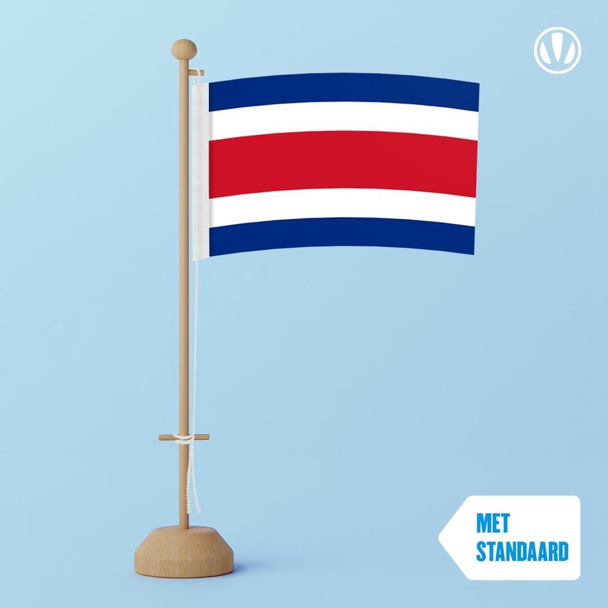 Tafelvlag Costa Rica 10x15cm | met standaard